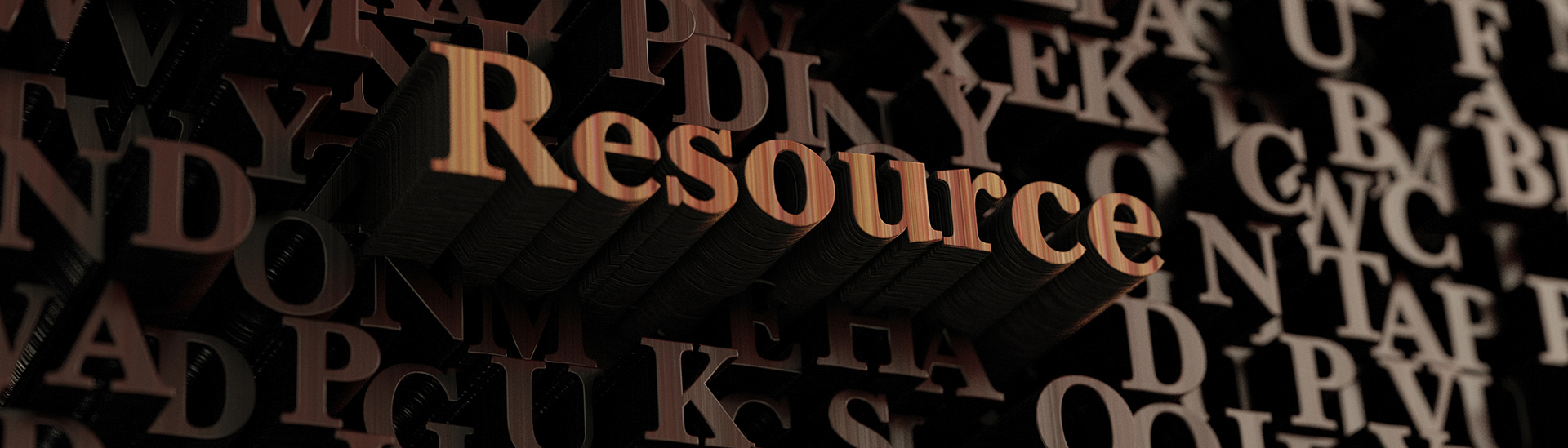 Raised wooden letters that spell the word resource - LRMS - g4 library automation software